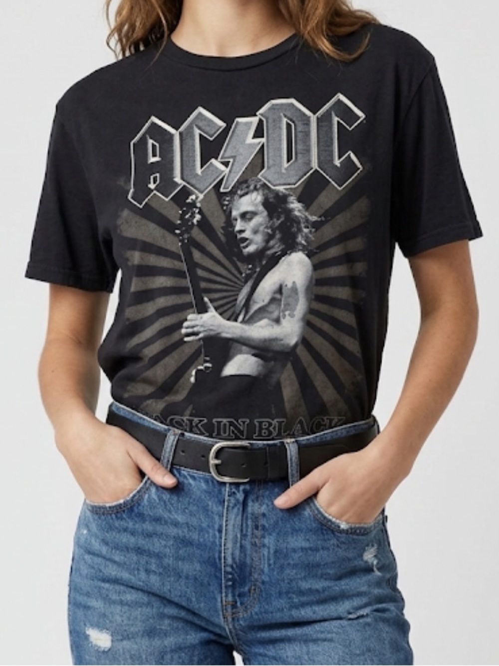 AC/DC Back in Black 2010 Band Graphic T-Shirt Medium